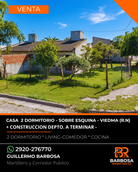 Casa en Venta 2 Dormitorios en Viedma