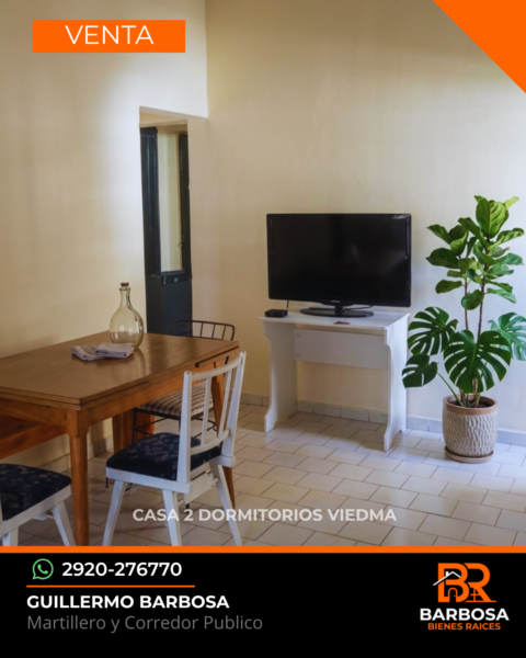Casa en Venta 2 Dormitorios en Viedma